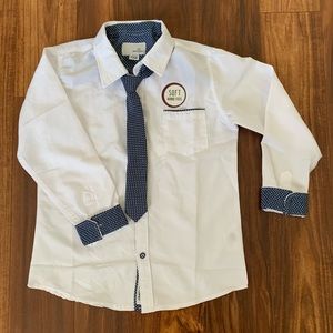Boys button up shirt with tie